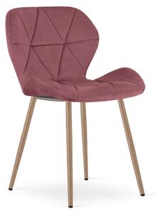 Jedilni stol MANGO VELVET, temno roza
