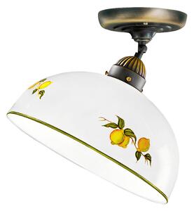 Austrolux KOLARZ Stropna svetilka Nonna, Ø 30 cm, limone, gladek rob, zatemnjen, Bela, Dnevna soba / jedilnica, Steklo, Podeželska hiša / Rustikalna