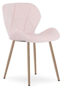 Jedilni stol MANGO VELVET, svetlo roza