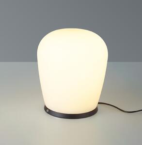 BOPP Bopp LED namizna svetilka Cara, črna, Ø 18 cm, steklo, zatemnjen, Črna, Dnevna soba / jedilnica, Steklo, Sodobni