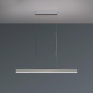 BOPP Bopp LED viseča svetilka Nano 2.0, dolžina 100 cm, aluminijasta barva, zatemnjen, Kovinska, Dnevna soba / jedilnica, Aluminij, Sodobni