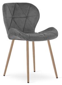 Jedilni stol MANGO VELVET, temno siv