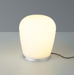 BOPP Bopp LED namizna svetilka Cara, aluminijasta barva, Ø 18 cm, steklo, zatemnjen, Kovinska, Dnevna soba / jedilnica, Steklo, Sodobni