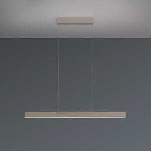 BOPP Bopp LED viseča svetilka Nano 2.0, dolžina 100 cm, siva, kovina, zatemnjen, Bež, Dnevna soba / jedilnica, Aluminij, Sodobni