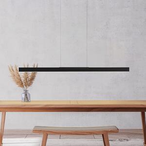 BOPP Bopp LED viseča svetilka Nano 2.0, dolžina 140 cm, črna, kovinska, zatemnjen, Črna, Dnevna soba / jedilnica, Aluminij, Sodobni