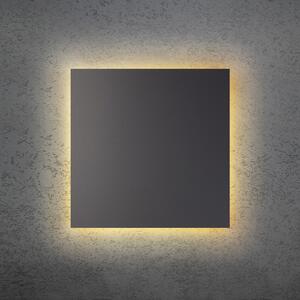 Escale LED stenska svetilka BLADE Q, antracit, 34 x cm, kovina, dim, zatemnjen, Črna, Dnevna soba / jedilnica, Aluminij, Sodobni