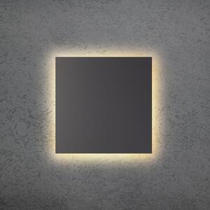 Escale LED stenska svetilka BLADE Q, antracit, 34 x cm, kovina, dim, zatemnjen, Črna, Dnevna soba / jedilnica, Aluminij, Sodobni