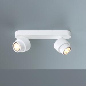 Escale LED-žarek BRUSH, bel, 30 cm, 2-flg. Kovina, dim, 2.700 K, zatemnjen, Bela, Dnevna soba / jedilnica, Aluminij, Sodobni