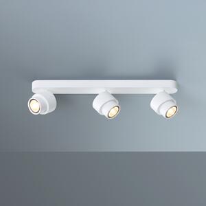 Escale LED-žaromet BRUSH, bel, 50 cm, 3-krilni, kovina, dim, 2.700 K, zatemnjen, Bela, Dnevna soba / jedilnica, Aluminij, Sodobni