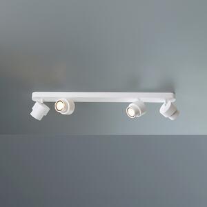 Escale LED-žarek BRUSH, bel, 70 cm, 4-krilni, kovinski, dim, 2.700 K, zatemnjen, Bela, Dnevna soba / jedilnica, Aluminij, Sodobni