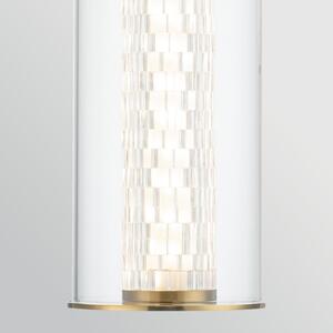 Quintiesse LED stenska svetilka ESPADA, brušena zlata, Ø 16 cm, kovina IP44, zatemnjen, Zlata / medeninasta, Kopalnica, Aluminij, Sodobni