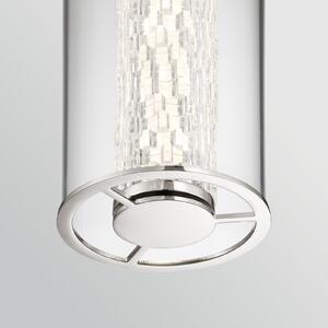 Quintiesse LED viseča svetilka ESPADA, kromirana, Ø 15 cm, kovina/steklo, zatemnjen, Kovinska, Dnevna soba / jedilnica, Aluminij, Sodobni