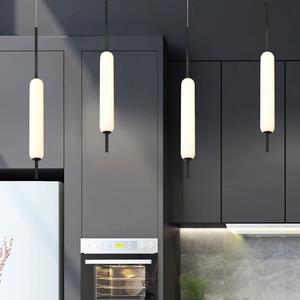 Quintiesse LED viseča svetilka CUMBERLAND, črna, Ø 13 cm, kovina/steklo, zatemnjen, Črna, Dnevna soba / jedilnica, Kovina, Sodobni