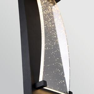 Quintiesse LED zunanja stenska svetilka KABO, črna, višina 36 cm, kovina, IP44, zatemnjen, Črna, Kovina, Sodobni