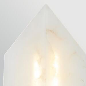Quintiesse LED stenska svetilka CAESAR, starinsko medenina, višina 31 cm kovina/alabaster, zatemnjen, Bronasta / starinska medenina, Dnevna soba / jedilnica, Kovina, Sodobni, Zidna vtičnica na vrhu