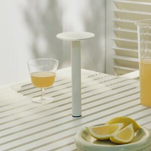 HAY LED-akumulatorska namizna svetilka HOST PORTABLE, kremno bela, 22 cm IP44, zatemnjen, Bež, Dnevna soba / jedilnica, Aluminij, Sodobni