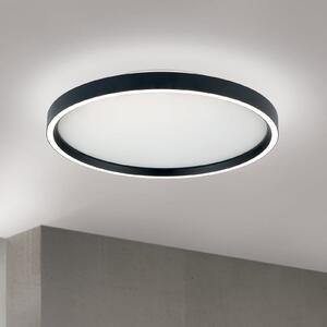 ORION LED stropna svetilka Masca, črna, Ø 40 cm, CCT, kovina, dim, zatemnjen, Črna, Dnevna soba / jedilnica, Kovina, Sodobni