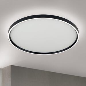 ORION LED stropna svetilka Masca, črna, Ø 60 cm, CCT, kovina, dim, zatemnjen, Črna, Dnevna soba / jedilnica, Kovina, Sodobni
