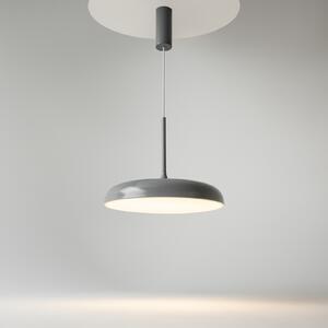 Maytoni LED viseča svetilka Gerhard, Ø 40 cm, siva, kovina, Siva, Dnevna soba / jedilnica, Kovina, Sodobni