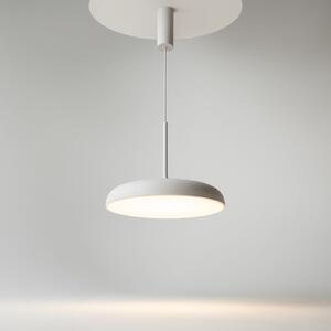 Maytoni LED viseča svetilka Gerhard, Ø 40 cm, bela, kovina, Bela, Dnevna soba / jedilnica, Kovina, Sodobni