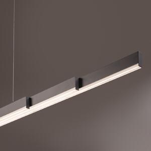 FISCHER & HONSEL LED viseča svetilka Vayana, siva, dolžina 189 cm, CCT Touchdimmer, zatemnjen, Siva, Dnevna soba / jedilnica, Kovina, Sodobni