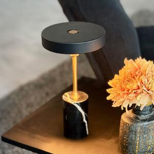 Dyberg Larsen LED-akumulatorska namizna svetilka Starlight, črna/medenina, zatemnjen, Črna, Dnevna soba / jedilnica, Kovina, Dizajn