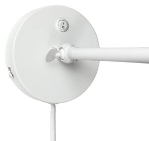 Dyberg Larsen stenska svetilka Futura, bela, 15 W, kabel, kovina, Bela, Dnevna soba / jedilnica, Kovina, Skandinavski