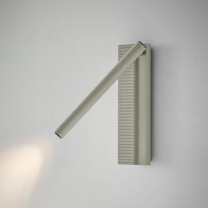 Bover LED stenska svetilka Arid A/03 siva, aluminij, 2.700 K, Siva, Dnevna soba / jedilnica, Aluminij, Dizajn, Stenska vtičnica spodaj