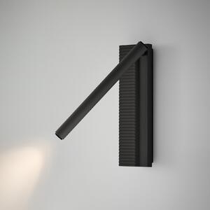 Bover LED stenska svetilka Arid A/03 črna, aluminij, 2700 K, Črna, Dnevna soba / jedilnica, Aluminij, Dizajn, Stenska vtičnica spodaj