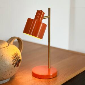 Dyberg Larsen LED-akumulatorska namizna svetilka Ocean Mini, oranžna, zatemnjen, Oranžna, Dnevna soba / jedilnica, Kovina, Skandinavski