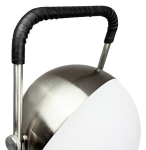 Dyberg Larsen LED-akumulatorska namizna svetilka Mova, črna, IP44, zatemnjen, Krom, Dnevna soba / jedilnica, Kovina, Skandinavski