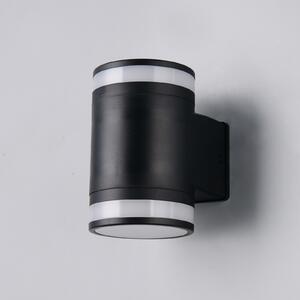 Reality Leuchten LED zunanja stenska svetilka Cusco, črna, višina 14 cm, IP44 GX53-LED, Črna, Plastika