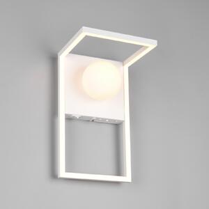 Trio Lighting LED stenska svetilka Arola, bela mat, širina 17 cm, kovina, zatemnjen, Bela, Dnevna soba / jedilnica, Kovina, Sodobni