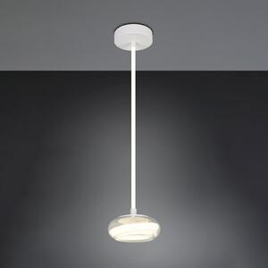 Trio Lighting LED viseča svetilka Tarsia, bela mat, Ø 21 cm, steklo, zatemnjen, Bela, Dnevna soba / jedilnica, Steklo, Sodobni