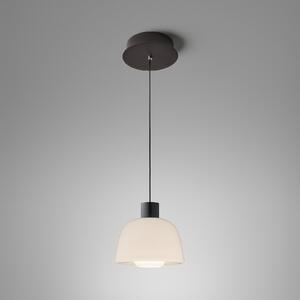 Bover LED-visoka svetilka Drep S/01, opalno bela, steklo, 2.700 K, Bela, Dnevna soba / jedilnica, Steklo, Dizajn