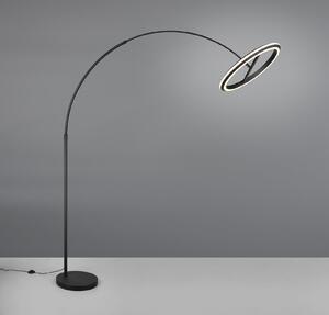 Trio Lighting LED-lok-stojna svetilka Amador, črna, višina 205 cm kovina, zatemnjen, Črna, Dnevna soba / jedilnica, Kovina, Sodobni