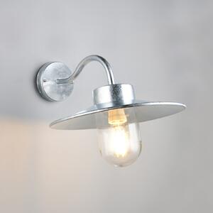 Trio Lighting Zunanja stenska svetilka Tana, barva cinka, izstop 41 cm, kovina IP44, zatemnjen, Kovinska, Kovina