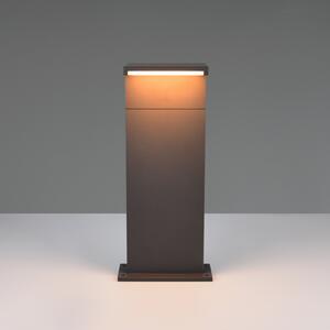Trio Lighting LED-sokelna svetilka Ravi, antracit, višina 50 cm, kovina, IP65, Črna, Aluminij, Sodobni