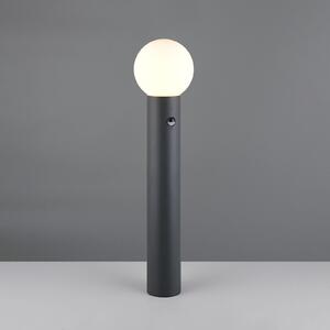 Trio Lighting Stojna svetilka Mures, antracitna, višina 80 cm, kovina, senzor, Črna, Aluminij, Sodobni