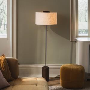 Globen Lighting Stojna svetilka Bosco, bež/rjava, višina 144 cm, Bež, Dnevna soba / jedilnica, Les