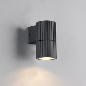 Trio Lighting Zunanja stenska svetilka Parana, antracitna, višina 11 cm, kovina, zatemnjen, Črna, Aluminij, Sodobni
