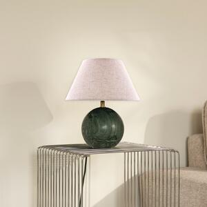 Globen Lighting namizna svetilka Castello, zelena/bež, višina 28 cm, Bež, Dnevna soba / jedilnica, Tkanine / tekstil, Dizajn