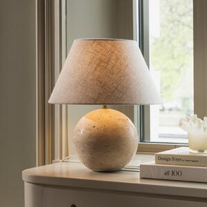 Globen Lighting namizna svetilka Castello, bež/bež, višina 38 cm, Bež, Dnevna soba / jedilnica, Tkanine / tekstil, Dizajn