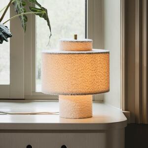 Globen Lighting namizna svetilka Noah, bela, višina 31 cm, tekstil, Bela, Dnevna soba / jedilnica, Tkanine / tekstil, Skandinavski, Namizni zaslon v pokončnem položaju