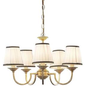 LindbyLindby - Lumiel 5 Lestenec Cream/Antique Brass Lindby