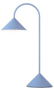 FRANDSEN LED-akumulatorska namizna svetilka Grasp, svetlo modra, višina 47 cm, zatemnjen, Modra, Kovina, Dizajn