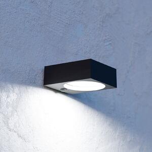 EGLO Sončna LED-stenna svetilka za zunanjo uporabo Darfano, črna, širina 14 cm, zatemnjen, Črna, Plastika, Sodobni, Stenska kotna