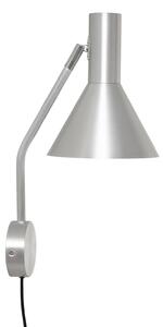 FRANDSEN Stenska svetilka Lyss, aluminijasta barva, vtič, 42 cm, E27, Kovinska, Dnevna soba / jedilnica, Aluminij, Dizajn