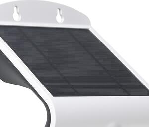 EGLO Sončna LED-stenna svetilka Lamozzo, bela, višina 21 cm, senzor, Bela, Plastika, Sodobni