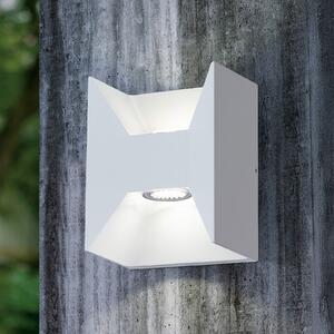 EGLO Zunanja LED-stenna svetilka Morino, bela, višina 18 cm, kovinska, Bela, Aluminij, Sodobni